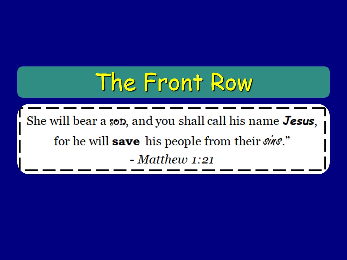 The Front Row at Calvary Baptist Church March 2, 2025 (recorded on February 23,&nbsp;2025)